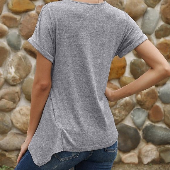 Wrap Tie-Waist Short Sleeve Top - Picture 4 of 5